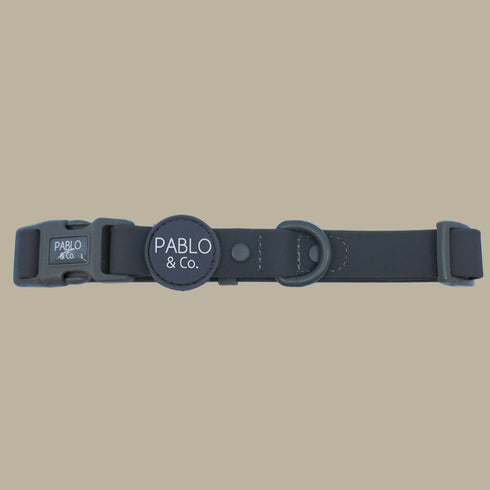 Pablo & Co. CHARCOAL Waterproof Dog Collar